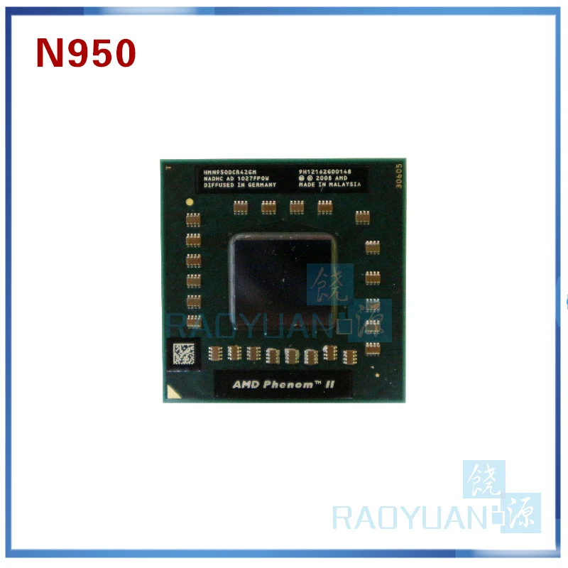 

AMD Phenom cpu processor Quad Core N950 N 950 HMN950DCR42GM 2.1Ghz/2M Socket S1 638 pin PGA Computer CPU