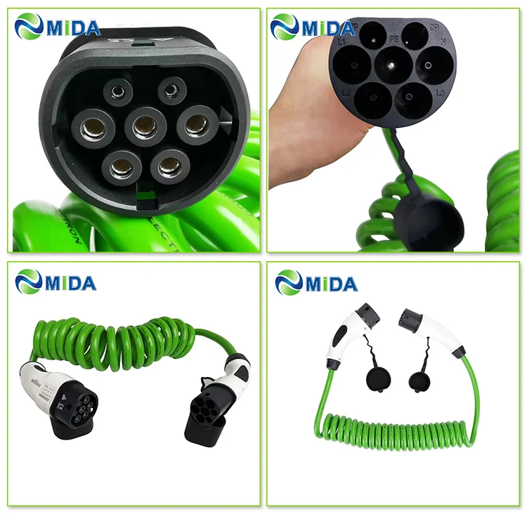 DUOSIDA 16A 32A EV Charger Type 2 to Type 2 EVSE Charging Cable IEC 62196 Mennekes Plug Home Car Charger EV Type2