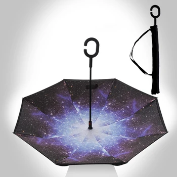 

Inside Out Double Layer Umberlla Inverted Rain Umrella Garden Car Reverse Umberlla Windproof Bike Sombrillas Art Umrella 5U031