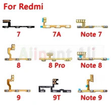 Original Button Mute key Switch On Off Volume Power Flex Cable For Xiaomi Redmi Note 7 8 9 7A 8A 9A 8T 9T K20 Pro Plus Lite