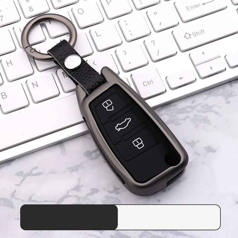 B 01 Цинковый сплав+ силиконовый автомобильный чехол для дистанционного ключа для Audi A6L Q5L A3 Q3 Q5 S3 A4 A4L Q7 A5 чехол для ключа - Название цвета: B 01