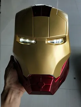 

2 Styles Luxury LED IRONMAN Fer Homme Casque Full Face Ouverte Casque ABS Iron Man Cosplay Helmet Mask