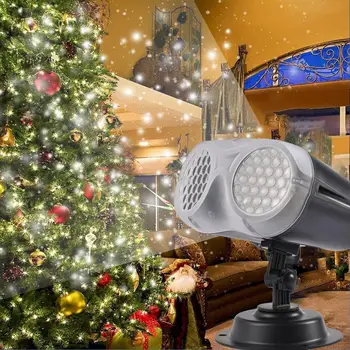 

110-240V IP65 Waterproof LED Christmas Projector Light RF Remote Control Snowflake Projection Lamp Outdoor Garden Decoration