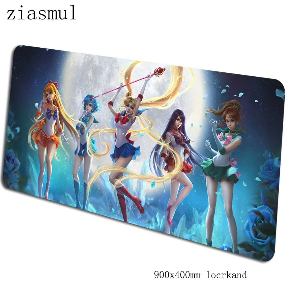 Sailor moon коврик для мыши 90x40 см, коврики для мыши, подставка для запястья, лучший игровой коврик для мыши для геймера, ПК, Большие персонализированные коврики для мыши, коврик для клавиатуры - Цвет: pattern 5