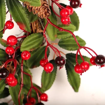 

LED Christmas Wreath Lights Outdoor Fake Christmas Tree Garland Hanging Decors