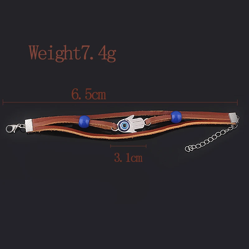 The Last of Us Part 2 Ellie Dina Hamsa Leather Bracelets for Women Men Jewelry
