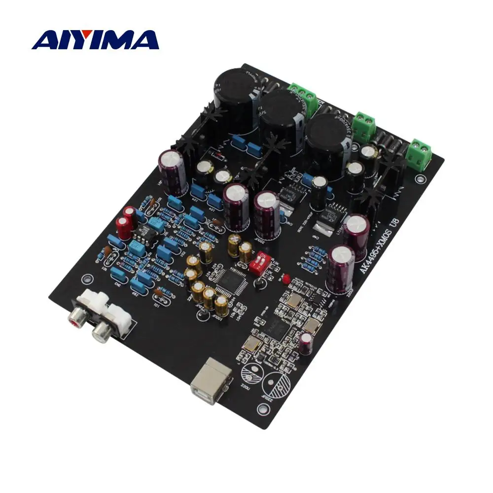 AIYIMA декодер аудио Плата USB декодирующий модуль XMOS U8 AK4495SEQ цап поддержка 32 бит 768K DIY усилитель звука домашний кинотеатр