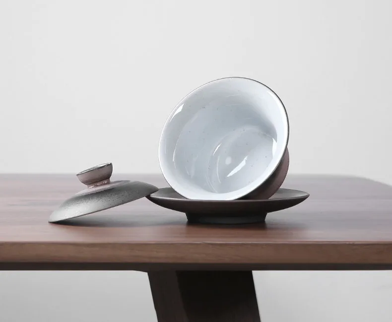 Gaiwan Tureen 180 мл керамическая чайная соусница для тарелки набор крышек чайная посуда ручной работы контейнер посуда для напитков Pu'er пиалы для чая мастер рукоделье чашка подарок