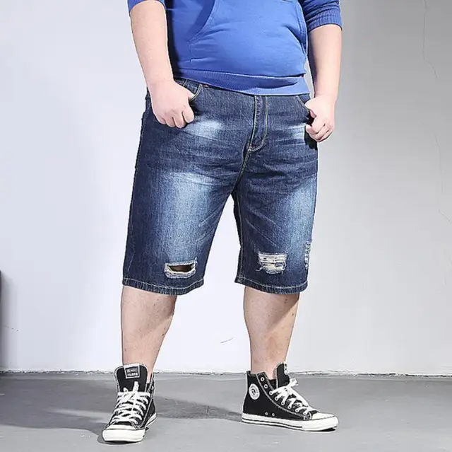 Plus size 8XL 48 50 loose denim shorts 