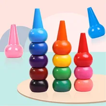 Ручка 12 шт. безопасный нетоксичный детский карандаш для рисования детский цветной карандаш детские 3D пальчиковые товары для рукоделия детский сад школьные канцелярские принадлежности