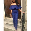 Voke African Off Shoulder Backless Jumpsuit