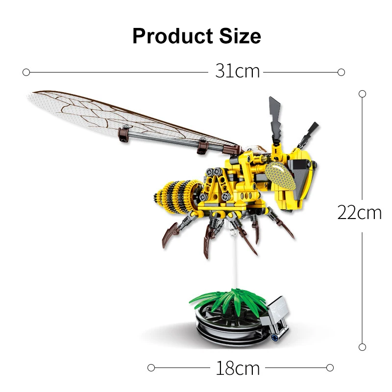 Городской мир насекомых, имитация насекомых, стрекоза, Бамблби, Бабочка, строительные блоки, технический кирпич, развивающая игрушка, Детская Подарочная игрушка