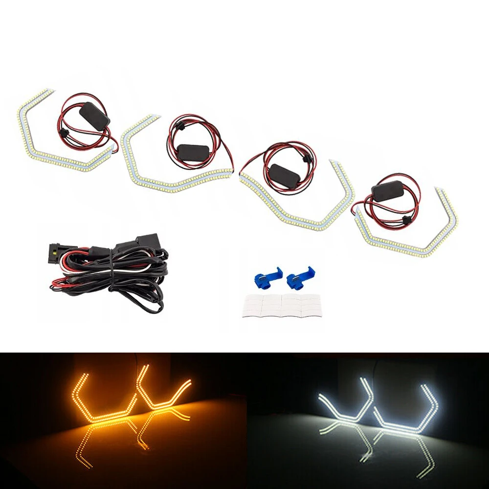 M4 Стайлинг ангельские глазки Автомобильный светодиодный светильник DRL ходовой s