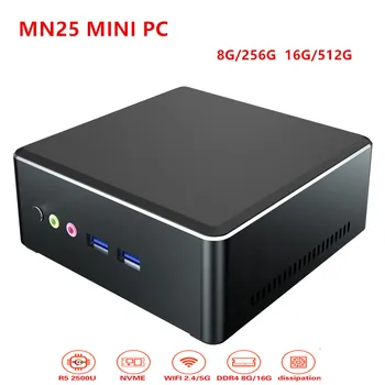 

MN25 Mini PC AMD R5-2500U 4GB+128G 8GB+256GB 16GB+512GB Desktop Computer Win10 HDMI2.0 DDR4 M.2 NVME Gaming Computer Home Office
