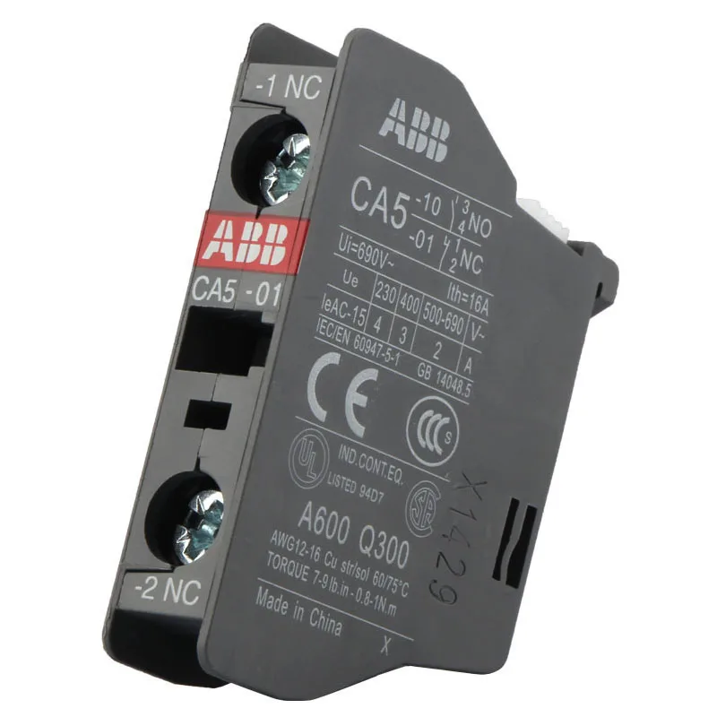 ABB AC Контактор вспомогательный контакт приложение CA5-01 1NC CA5-10 1NO CAL5-11 1NO1NC CAL18-11 1NO1NC модуль