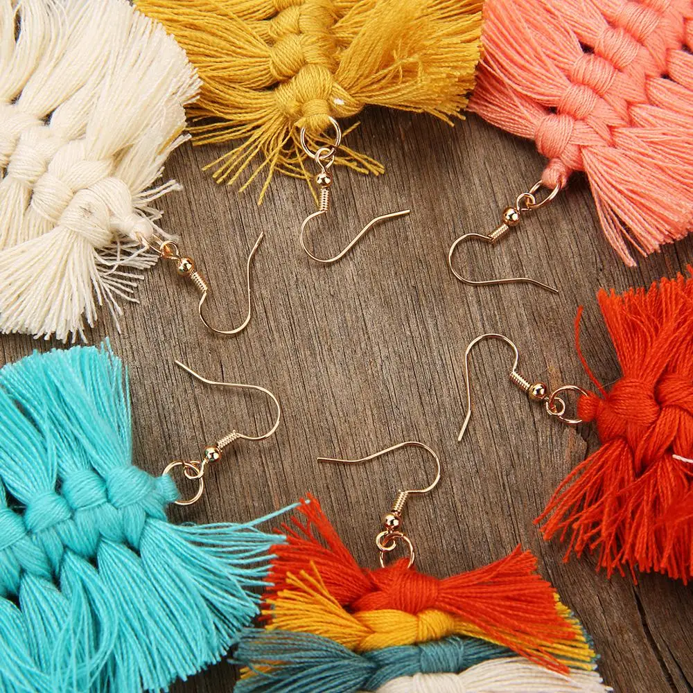 Bohemian Style Leaf Shape Tassel Earrings For Women Fashion Fishbone - Image 6