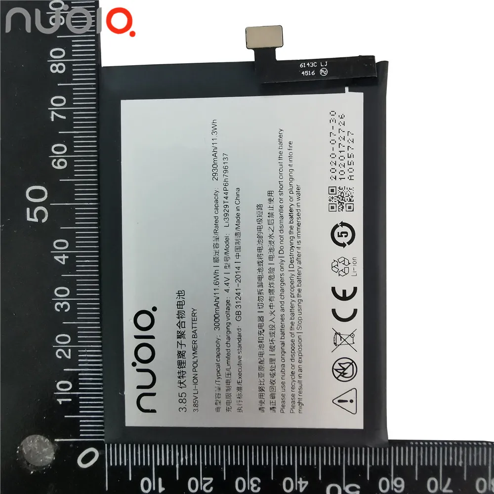 100% Оригинальный аккумулятор Li3929T44P6h796137 для ZTE Nubia Z11miniS Z11 miniS NX549J Z17mini Z17 mini NX569H NX569J