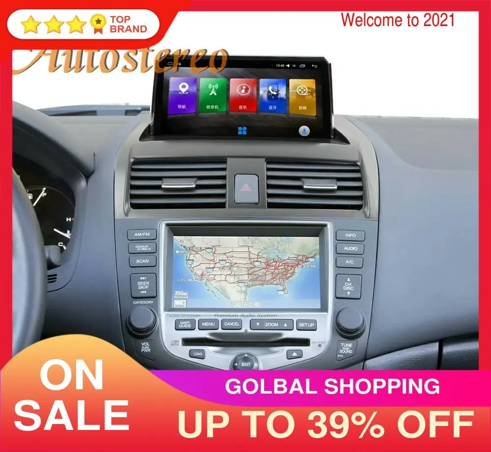 Android 10 4G + 64 Автомобильный мультимедийный плеер для Honda Accord 7 Diesel 2003-07 автомобильный