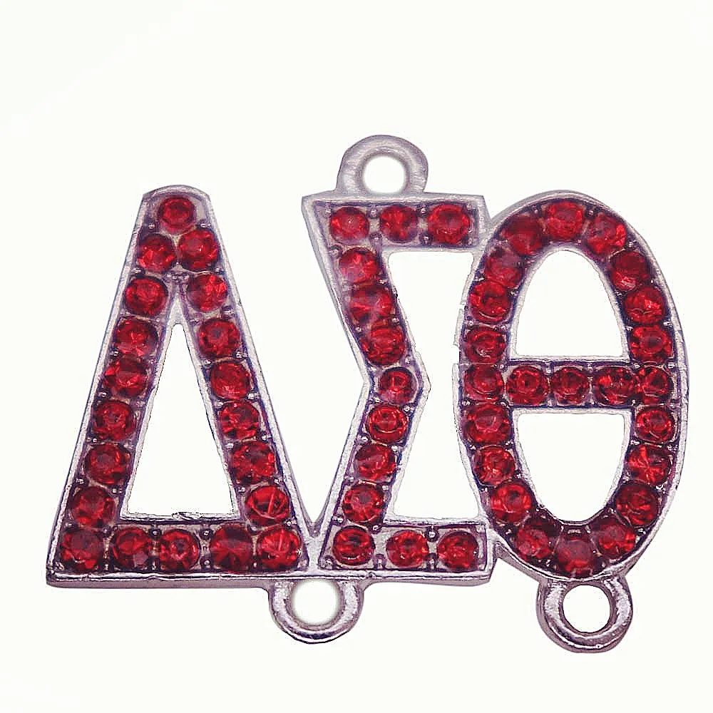 

Metal Inlaid Sorority Fraternity Greek Society DST Symbol Delta Sigma Theta Charm Pendant School Club Jewelry Accessory