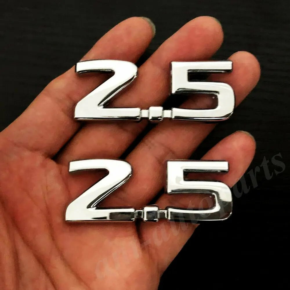 

2pcs Metal Chrome 2.5 Car Trunk Rear Emblem Badge Decals Sticker VIP XL XV V6