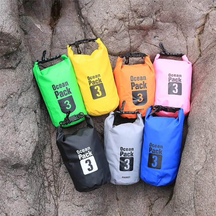 Manufacturers Direct Selling 3L Thick Mesh Folder 500D Waterproof Bucket Bag Beach Drifting Swimming Waterproof Bucket Bag Water