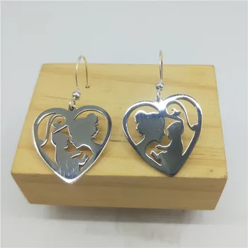 

New Wholesale Mother and Baby earring Trendy Style Stainless Steel Mother's Day Pendant earrings Jewellery Mother Gift