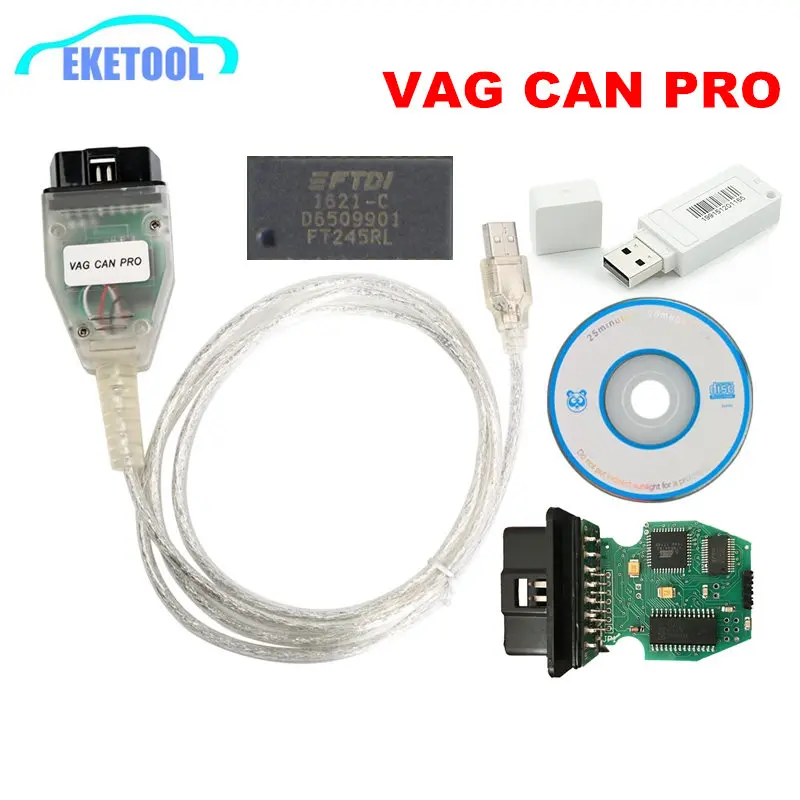

New V5.5.1 VCP OBD2 Diagnostic Interface VAG CAN PRO FT245RL FTDI Multi-Language Works For AUDI/VW CAN BUS K Line UDS CAN PRO