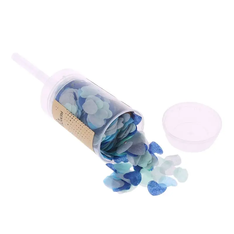Круглые Конфетти Push Pop Контейнер для свадьбы, дня рождения, юбилея, вечерние принадлежности, декор 634E - Цвет: T-10