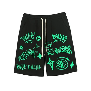 

Billie Eilish Concert The Peripheral Series of Loose Casual Hip-hop Men's Shorts Casual Pants Pants In Five Minutes Mens Shorts
