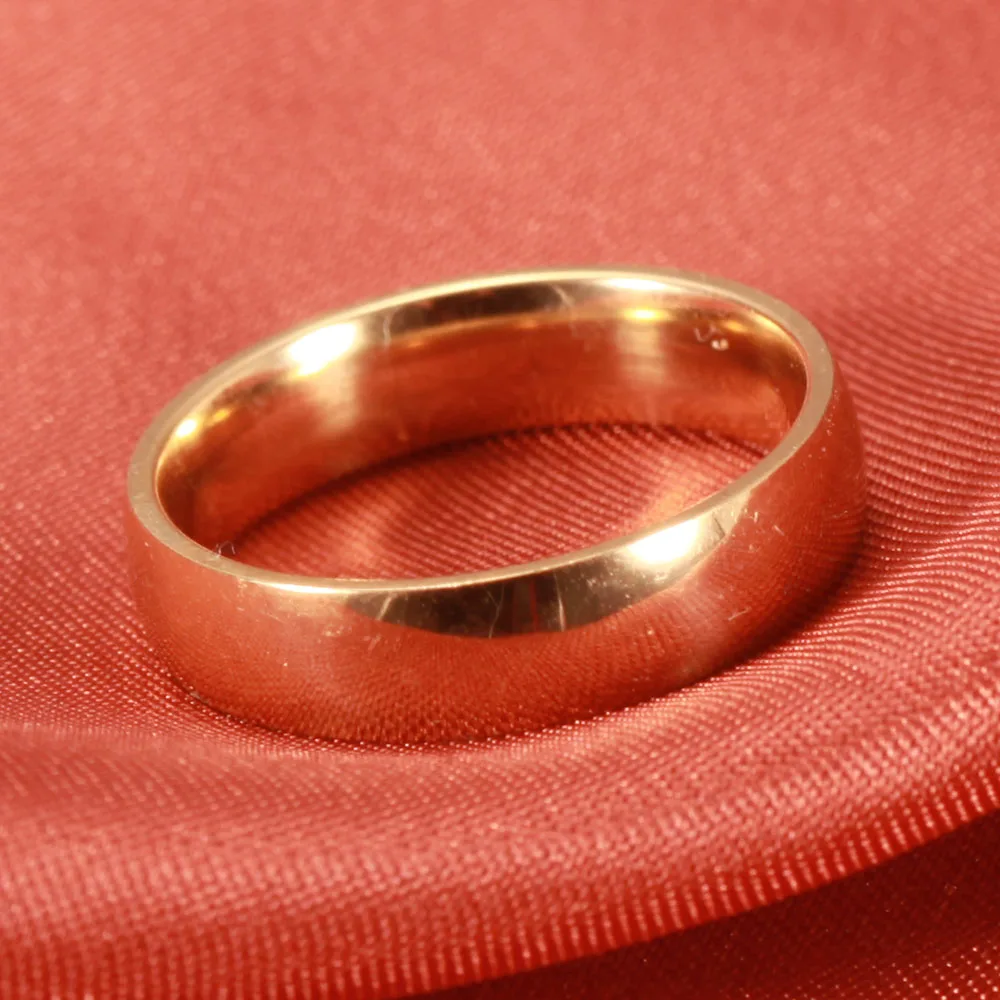 Gold Farbe Eheringe Paar Ring für Frauen Männer Schmuck Edelstahl Verlobungsringe Jahrestag Geschenk Design Großhandel – Detail 14