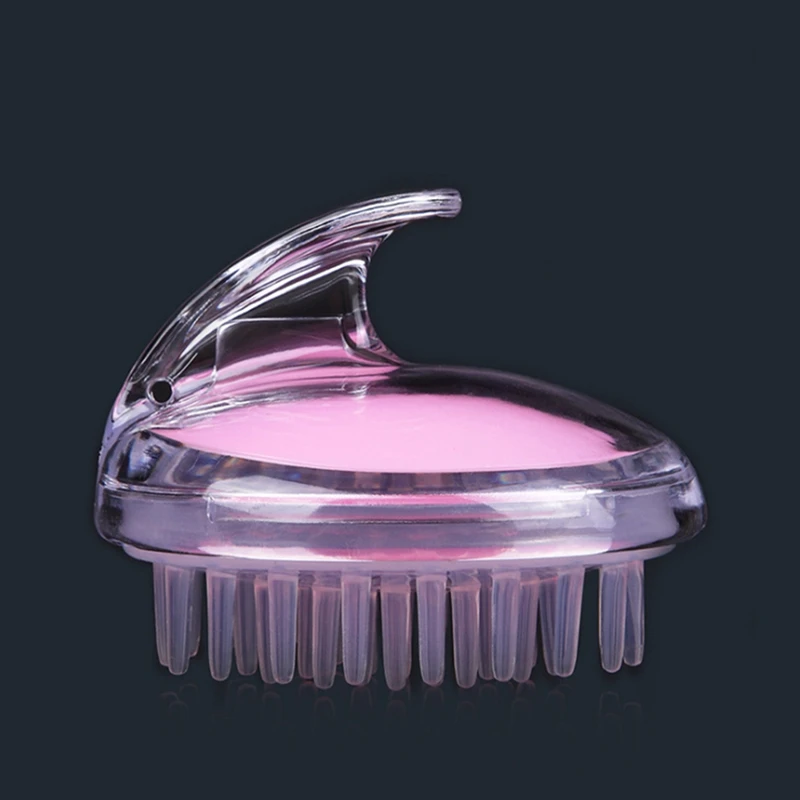 Transparent Silicone Shampoo Brush Home Health Massage Shampoo Brush Hair Washing Massager Comb Pet Bath Spa Brush Z