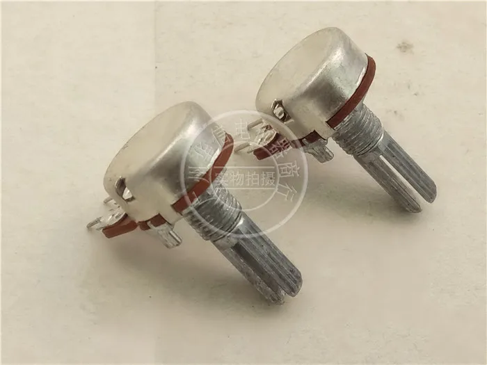 10pcs single joint stepper potentiometer A5K A10K A20KA50KA100K A500K A1M / handle including threaded length 20MM silver light switch