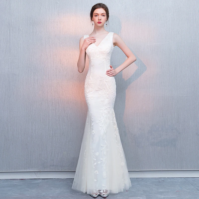 Изысканное женское вечернее платье, сексуальное, цвета шампанского, Qipao, короткое, до Cheongsam, элегантное, с расклешенными рукавами, Сетчатое, Vestidos De Festa