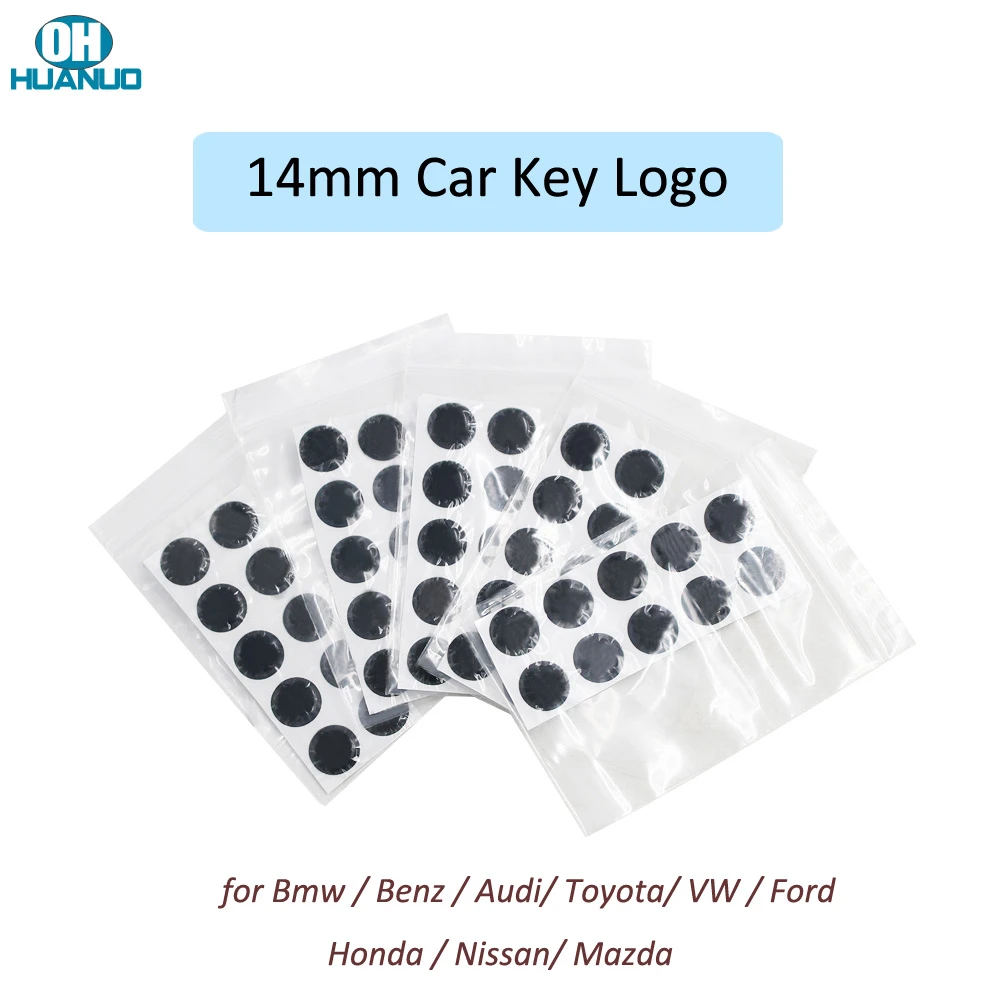 14mm Car Flip Key Logo Resin Epoxy Crystal for KD / VVDI Remote Car Key