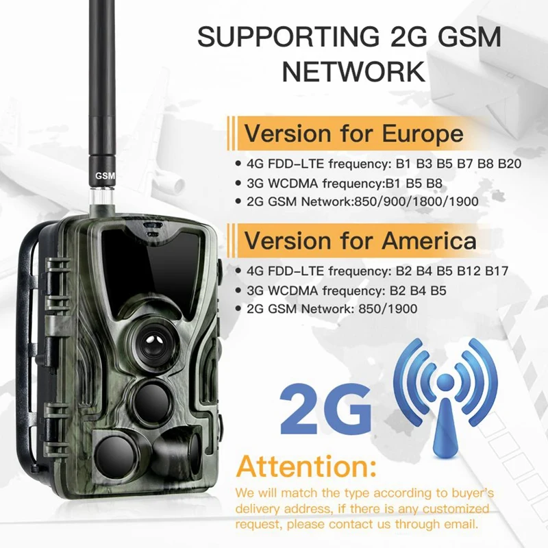 Hc-801M охотничья камера 2G Sms/Mms/Smtp Дикая камера 0,3 S триггер фото-ловушки для животных 16Mp Hd ночная версия камеры скаута