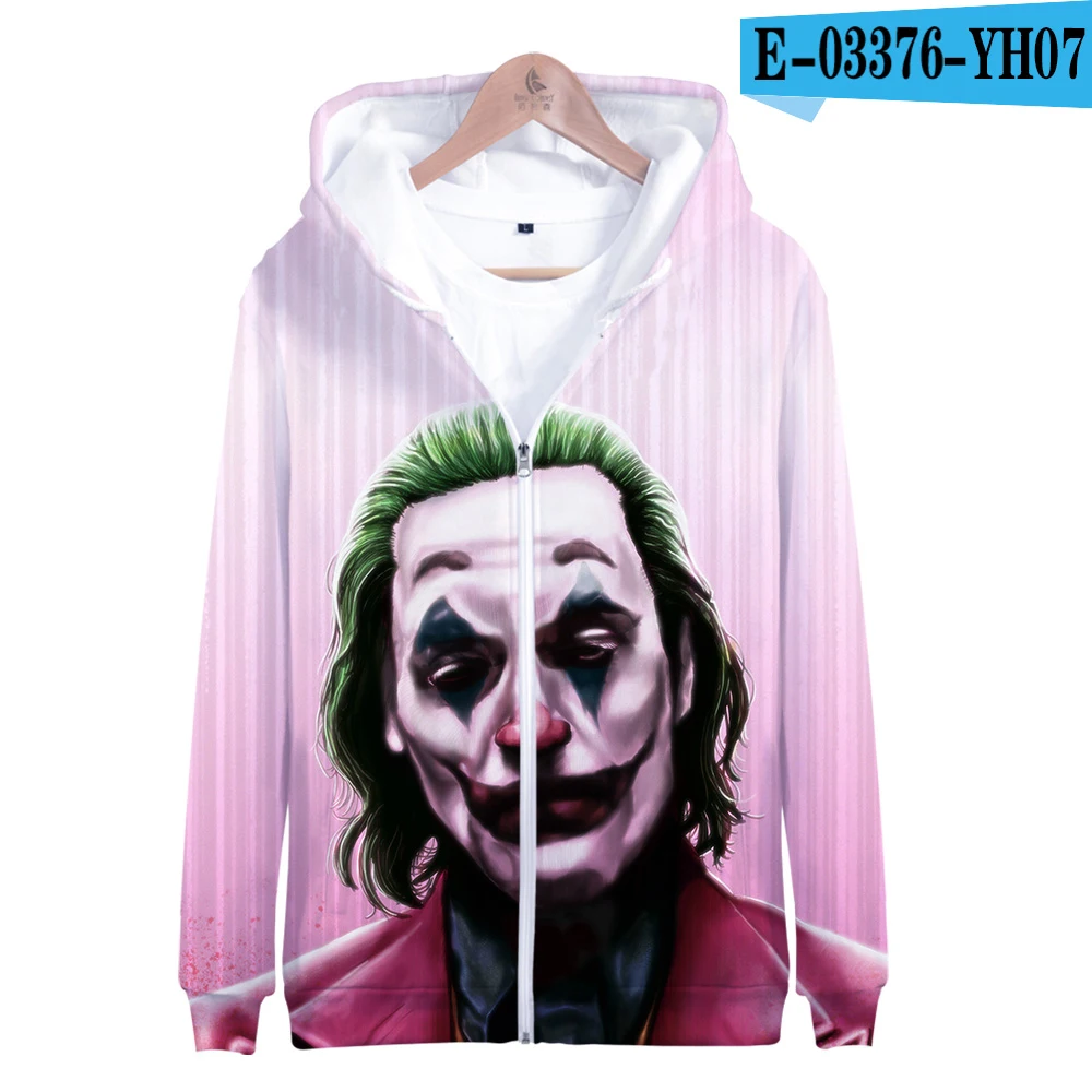 HAHA Joker/крутые новые толстовки высокого качества с 3D принтом толстовка на молнии новые модные повседневные толстовки унисекс/детские толстовки - Цвет: YH07