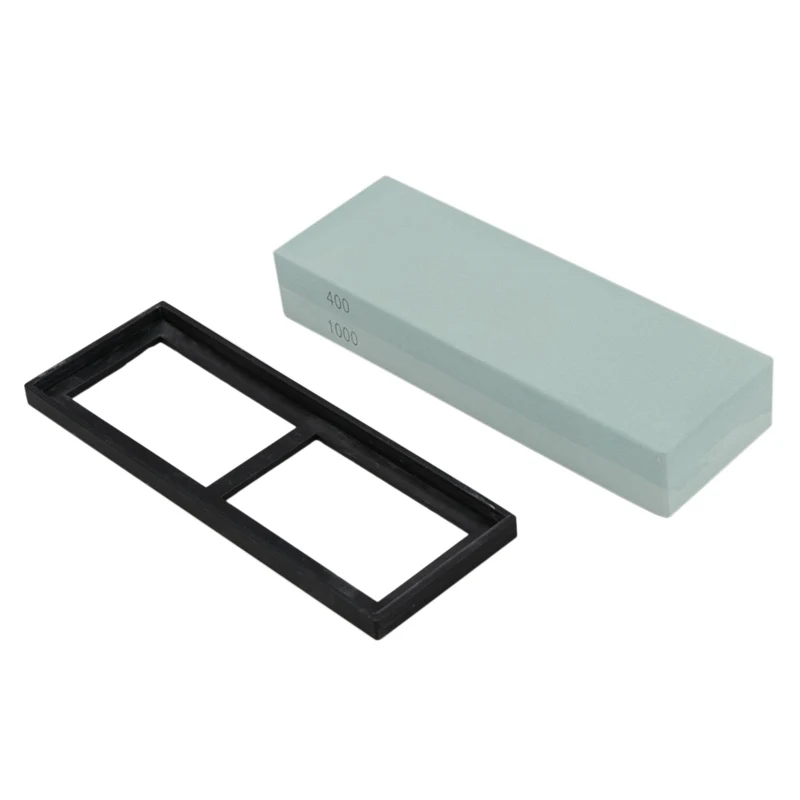 Sharpening Stone Double Sided Whetstone Set For Knives With Non-Slip Bamboo Base(400& 1000