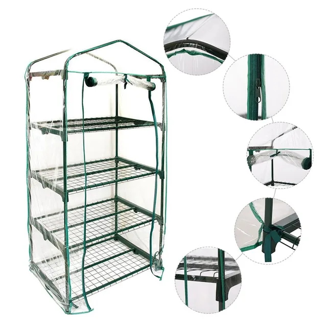 Üvegházhatású Borító 4 Szintű Pvc Sátor Csere Burkolat Kertészeti Virág Edénybe Beltéri Kültéri 27,16 X 19,29 61,02 Hüvelyk - Image 5