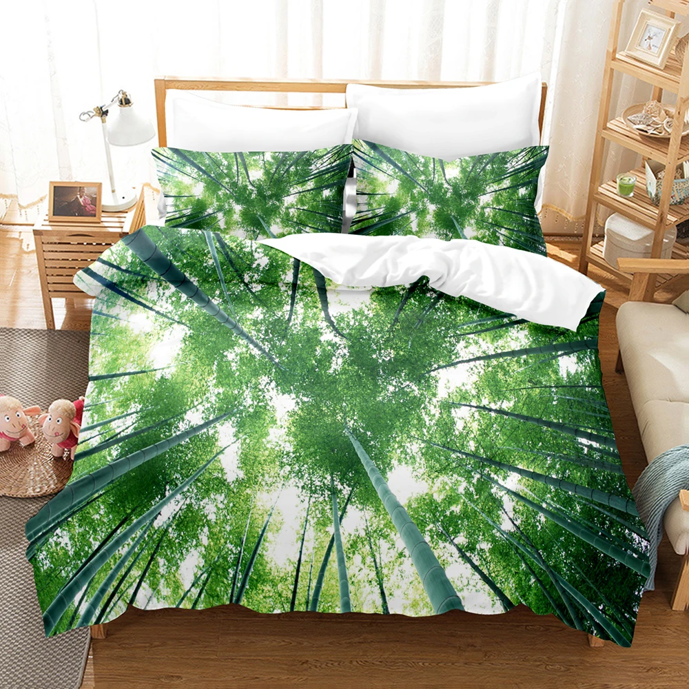 Beauty Tree and Flower Bedding Set Single Twin Full Queen King Size Tree Bed Set Children's Kid Bedroom Duvetcover Sets 3D 019 