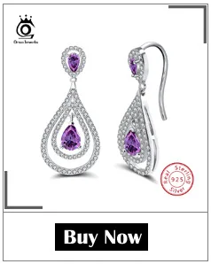 ORSA JEWELS Настоящее 925 пробы серебро Для женщин серьги в виде капель с крапановая закрепка прямоугольной формы AAA циркон модные серьги, украшения SE72