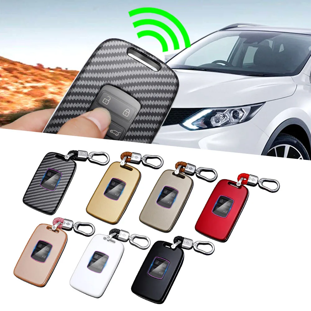 

Carbon Fiber ABS Auto Car Smart Key Fob Case Cover Protective Shell for Renault Megane Kadjar Koleos 2017 2018 2019
