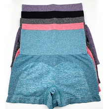 Женская высокая талия попа бесшовные шорты для йоги пуш-ап для бедер спортивные шорты для фитнеса скручивание попа тренировка животик контроль спортивные Леггинсы