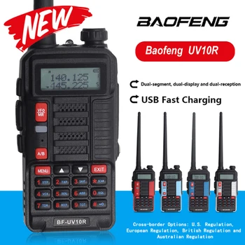 

Professional Walkie Talkie 30km Baofeng UV10R Ham CB Two Way Radio Portable VHF UHF Station Transceiver Baofeng UV 10R Hunting