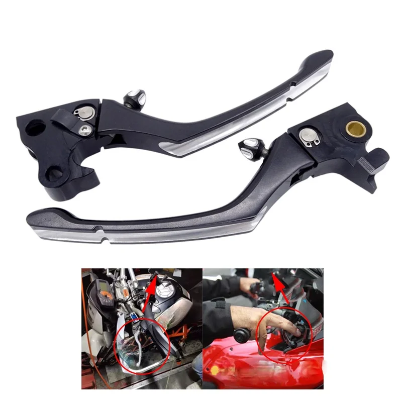 1 Pair Motorcycle Adjustable Brake Clutch Levers For Harley Touring
