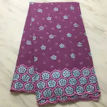 Хлопковая швейцарская вуаль с цветком сливы в швейцарском стиле, Высококачественная хлопковая ткань для детей 5 лет, новейшая африканская Французская ткань PL01