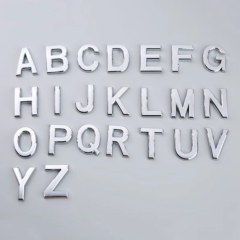 1pc Haus Zahlen Buchstaben Tür Platte 5CM 3D Alphabet Abzeichen