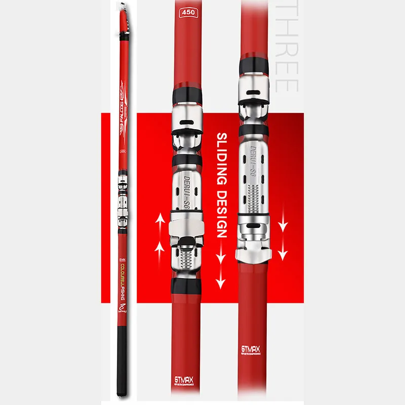 

Fishing rod 3.6 m-6.3 m squid rod feeder hard FRP carbon fiber telescopic fishing rod