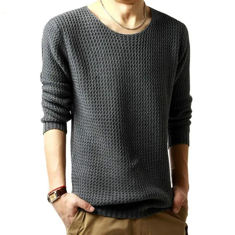 Pullover Sweater Long-Sleeved Knitted Men Male Casual 3-Colors O-Neck Autumn Hot-Sale