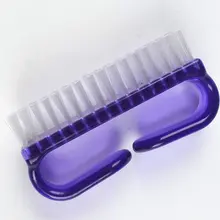 Фиолетовая ручка для ногтей кисть для ногтей щетка для чистки ногтей Очиститель ногтей педикюрные щетки