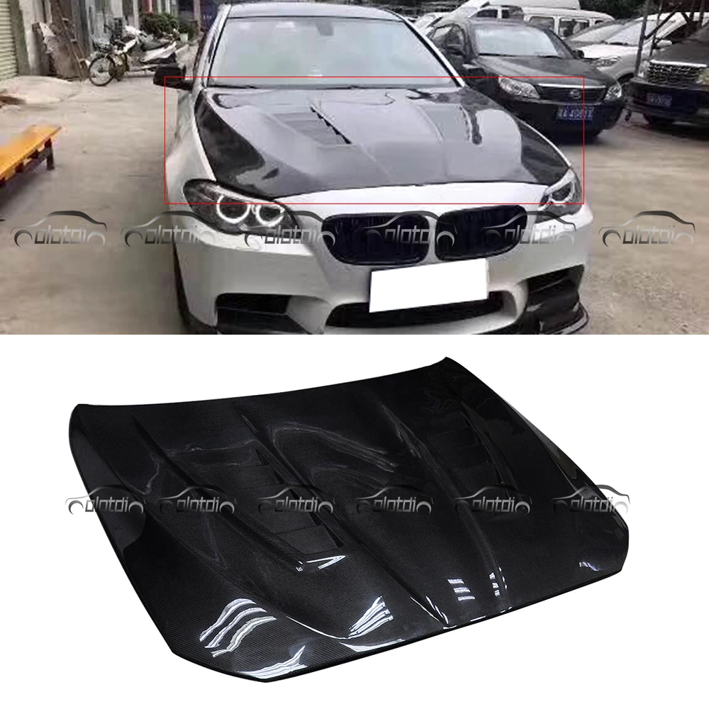 Крышка капота двигателя из углеродного волокна для BMW 5 серии F10 F11 OLOTDI